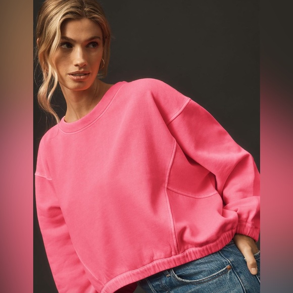Anthropologie Tops - Size XL new oversized Anthropologie By Anthropologie Boxy Cropped Pullover